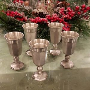 Vintage shot glasses by Oxford hallo pewter